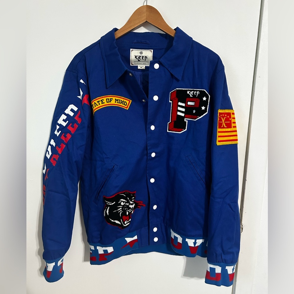 Royal Blue Graphic Jacket